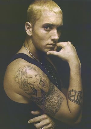 eminem tattoos mariah. eminem tattoos of his daughter. Here are Eminem tattoos