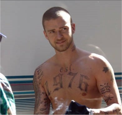 justin timberlake tattoos back. Justin Timberlake Tattoos