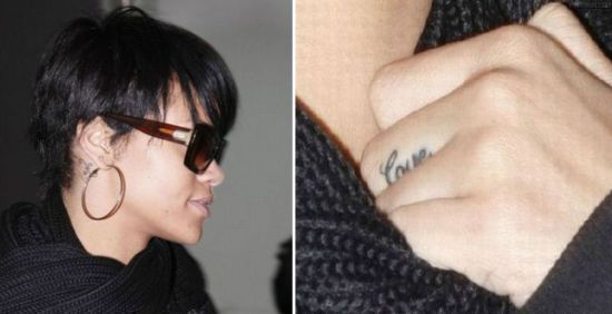 rihanna tattoos on her hand. Rihanna Tattoo Pictures