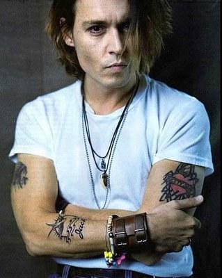 Johnny Depp Tattoos on Johnny Depp Tattoos   Tattoo Pictures   Tattoo Photos